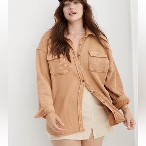 Aerie Lumber Jane Waffle Shirt